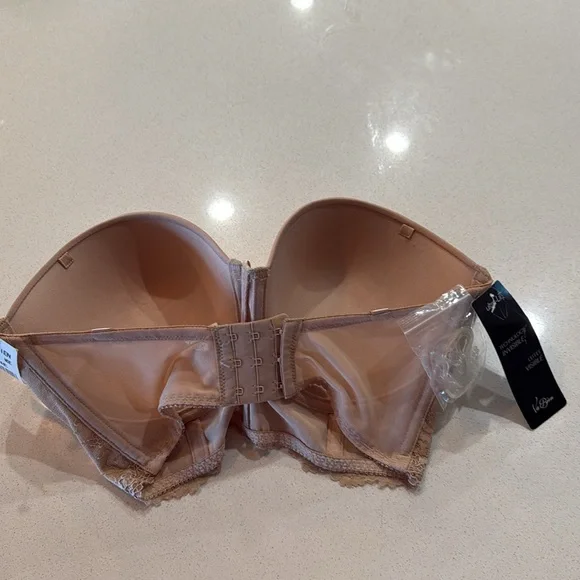 NWT Va Bien Lace Strapless Bra in Nude Size 34 E - Picture 7 of 11